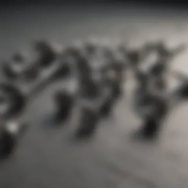 Close-up of various drywall screws