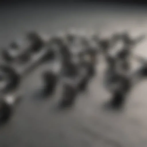 Close-up of various drywall screws