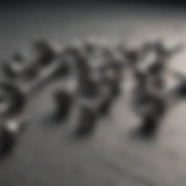Close-up of various drywall screws