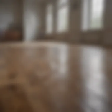 Seamless Application of Self-Leveling Compound Application of self-leveling compound on a wood floor