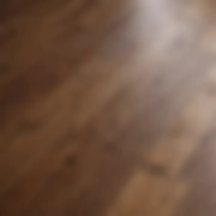 Final wood floor surface after self-leveling underlayment installation
