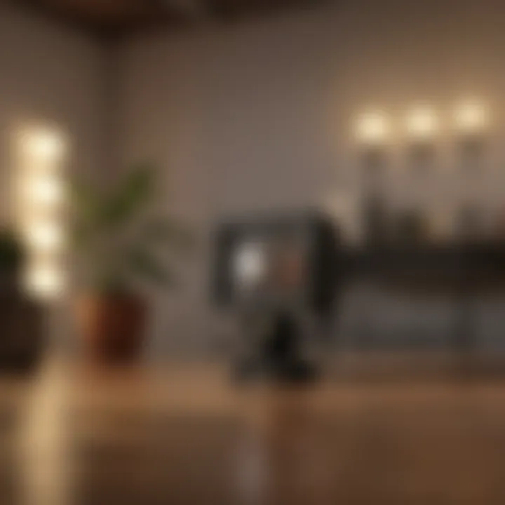 Schematic showcasing testing process of sensor light