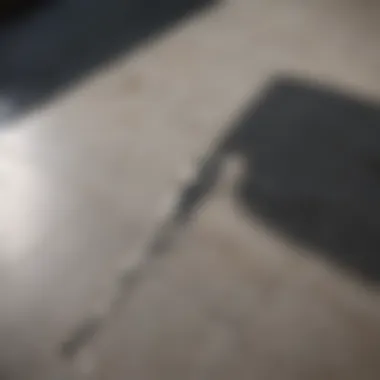 Shadow Play Around Gray Stick on Floor Tile