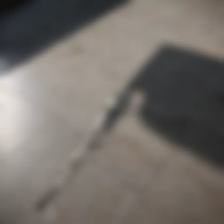 Shadow Play Around Gray Stick on Floor Tile