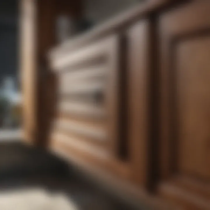 Detailed close-up of shaker cabinet doors highlighting craftsmanship and finish options.