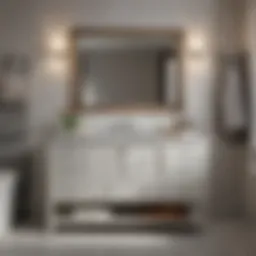 Elegant modern shaker vanity in a contemporary bathroom setting showcasing design and material balance.