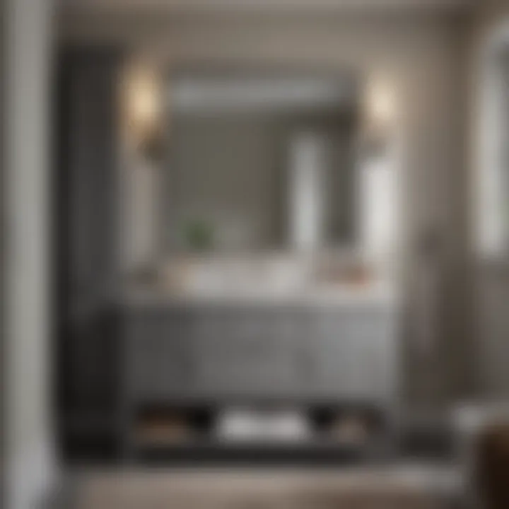 A well-maintained shaker vanity presenting practical storage solutions alongside design appeal.