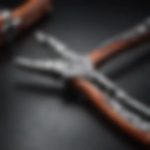 Close-up of Sharkbite pliers showcasing their unique design and grip