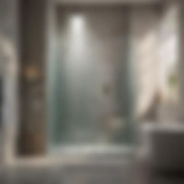 Shower glass doors sparkling after using Works Bath and Shower Cleaner