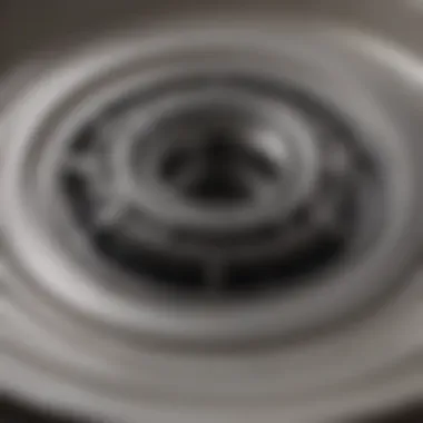 Detailed Structure of Sink Drain Ring A close-up view of a sink drain ring showcasing its structure.