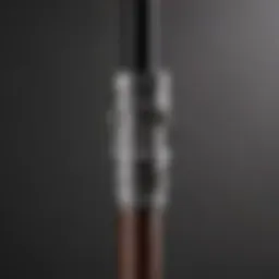 Close-up of a telescoping pole showcasing its adjustable sections