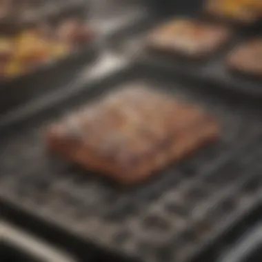 Unmatched Flavor Retention Sizzling BBQ delights on Weber Genesis 300 Series stainless steel grates