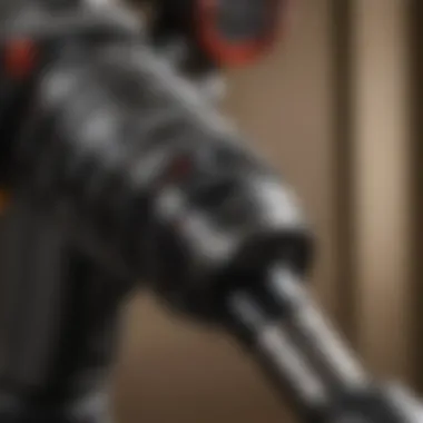 Close-up of the SKIL variable speed drill's control settings and variable speed feature