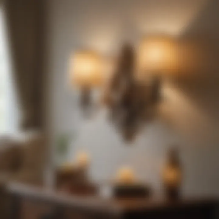 Elegant Battery-Powered Wall Sconces Sleek battery-powered wall sconces adding ambiance to a cozy bedroom