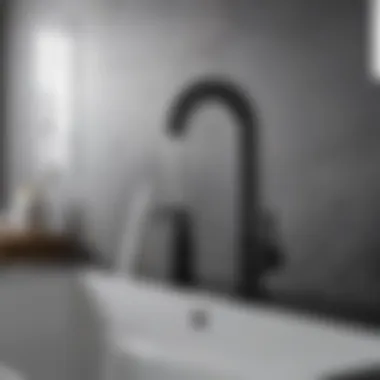 Sleek Matte Black 4-Inch Bathroom Faucet