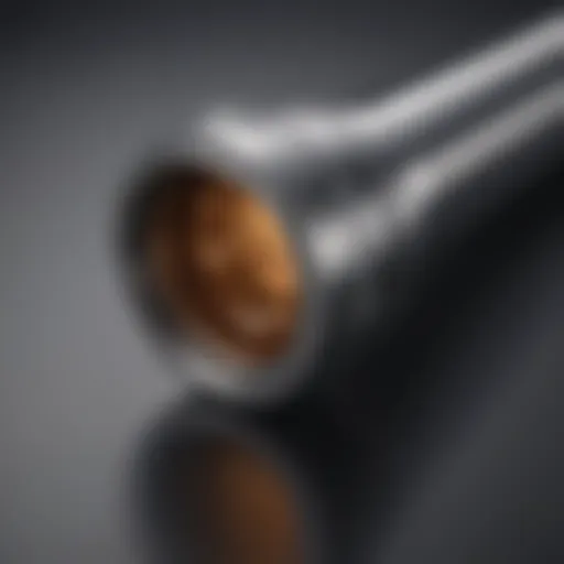 Sleek stainless steel drain pipe part