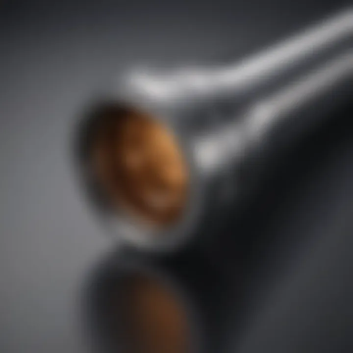 Sleek stainless steel drain pipe part