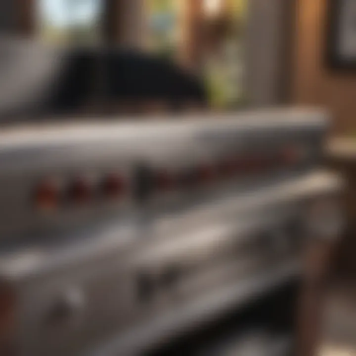 Sleek stainless steel modern grill