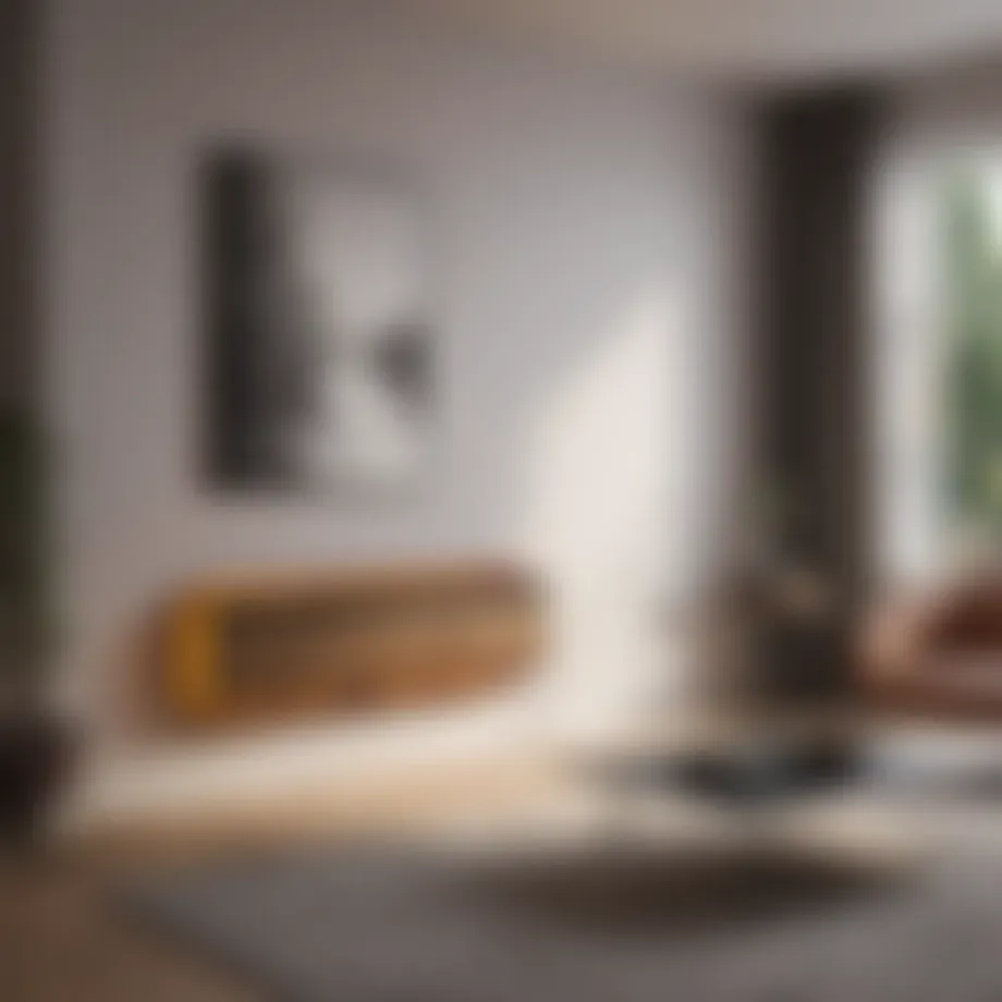 Sleek and Stylish Panel Heater in Modern Living Room