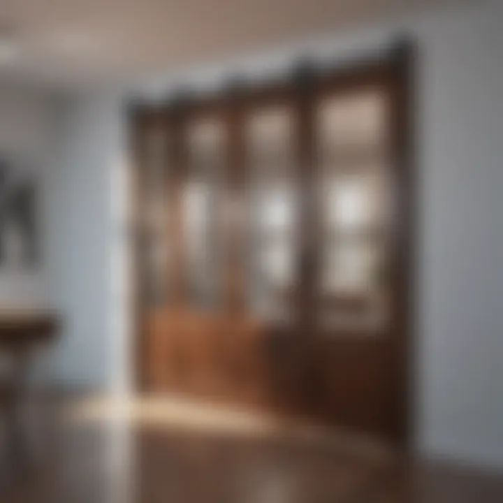 Space-saving innovation with 3 lite barn doors