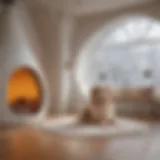 Spacious interior of igloo dog house