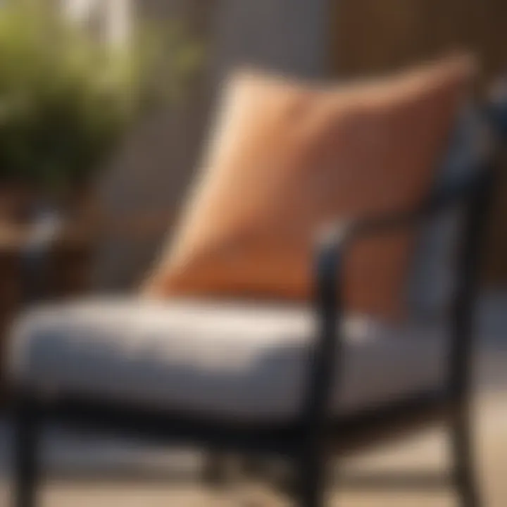 Beautifully Sprayed Outdoor Cushion on Patio Chair