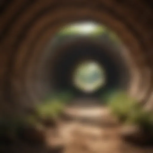 Illustration of intricate mole tunnel network