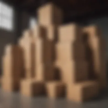 Stack of oversized cardboard boxes