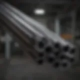 Steel Tube Stock in Construction Site