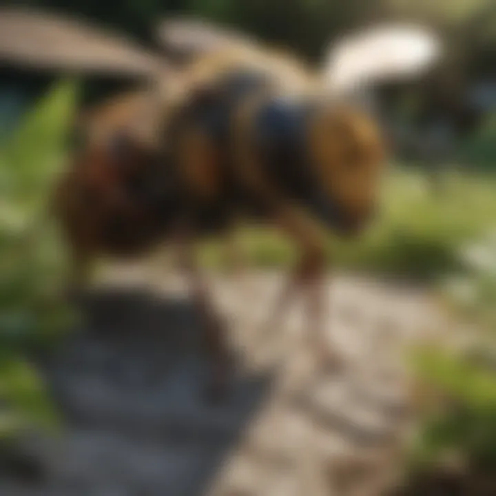 Natural deterrents for wasps in a garden