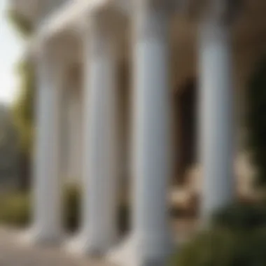 Corinthian Order White Column in Landscape Stunning Corinthian Order White Outdoor Column