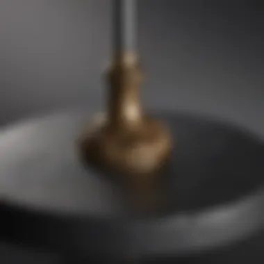 Close-up of sturdy umbrella base material