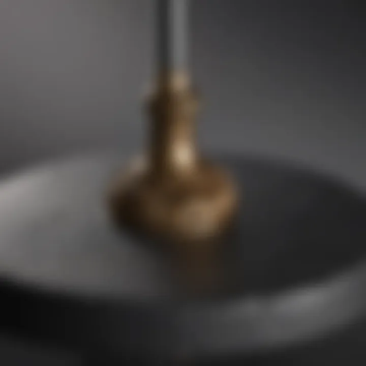 Close-up of sturdy umbrella base material