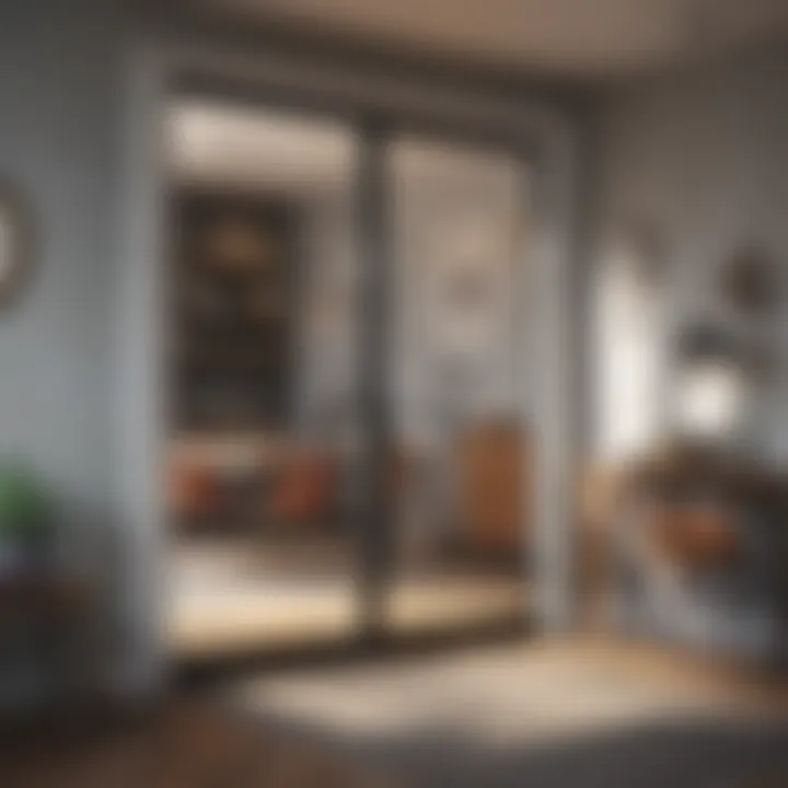 Stylish 30-inch bifold glass door in versatile setting