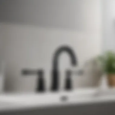 Stylish Matte Black 4-Inch Bathroom Faucet Functionality