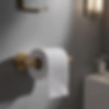 Stylish toilet paper holder blending functionality and design