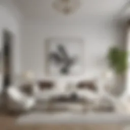Subtle White Hue in Modern Living Room
