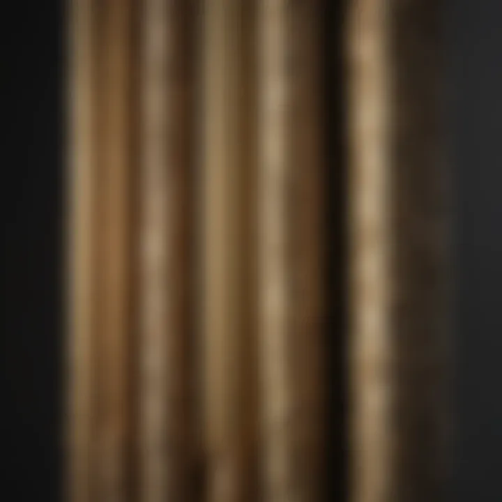 Close-up of high-quality materials used in sun curtain rods