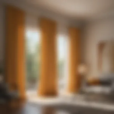 Contemporary Sun Curtain Rod Design Stylish sun curtain rods enhancing a modern living room