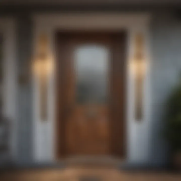 Classic wooden storm door complementing home aesthetics