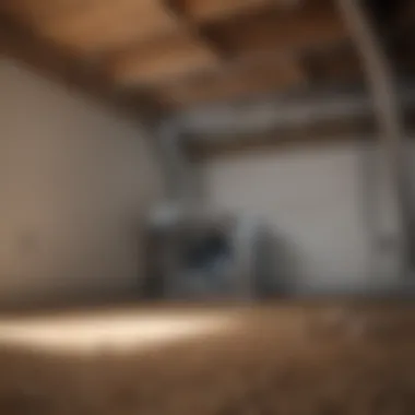 Diagram showing airflow dynamics between crawl space and dryer vents