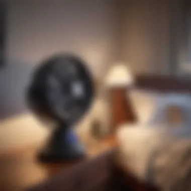 Quiet operation of a tower fan in a bedroom