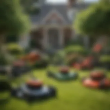 Explore Various Yard Trimmer Designs A variety of yard trimmers displayed together, showcasing different designs and styles.
