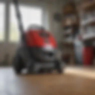 A close-up of performance metrics displayed on a shop vac.