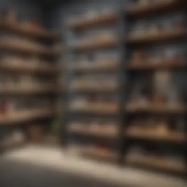 Installation of a closet shelving system emphasizing precision.
