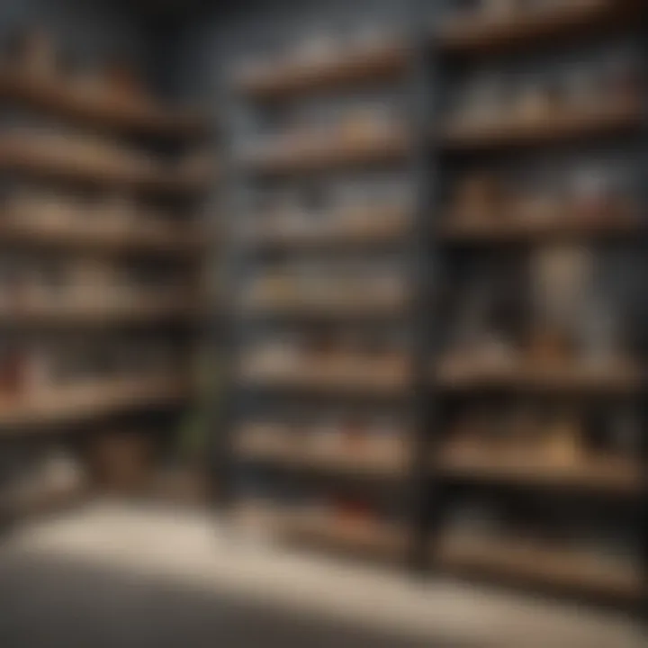 Installation of a closet shelving system emphasizing precision.