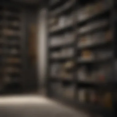 Materials used in closet shelving systems showcasing versatility.