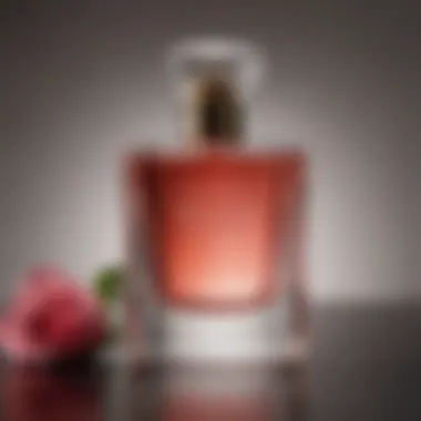 Elegance of Meyers Rose in Fragrance A luxurious perfume bottle elegantly designed, infused with Meyers rose scent.