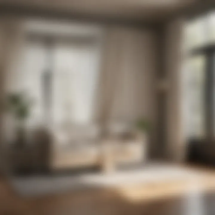 Sophisticated interior design with a thick drop cloth