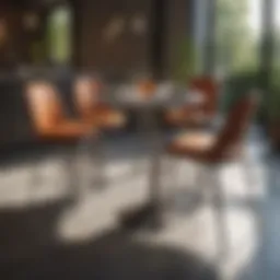 Elegant three-piece high top bistro set in a modern dining area